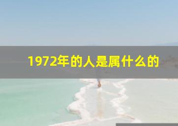 1972年的人是属什么的