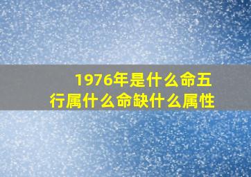 1976年是什么命五行属什么命缺什么属性