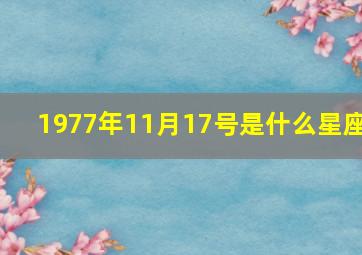 1977年11月17号是什么星座