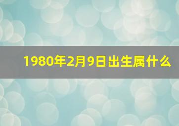 1980年2月9日出生属什么