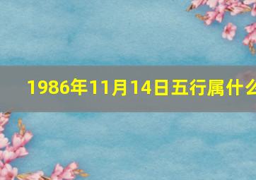 1986年11月14日五行属什么