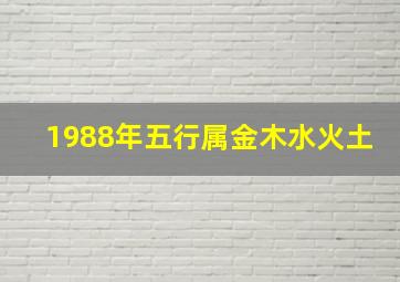 1988年五行属金木水火土