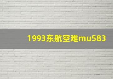 1993东航空难mu583