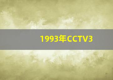 1993年CCTV3