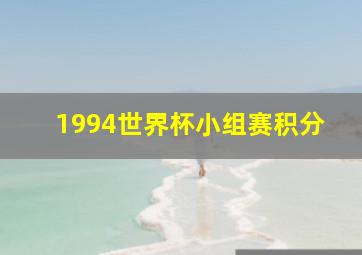 1994世界杯小组赛积分