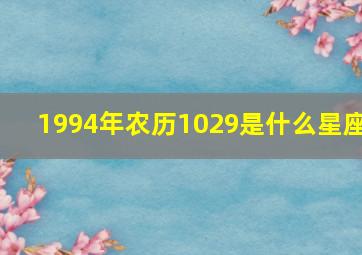 1994年农历1029是什么星座