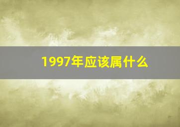 1997年应该属什么