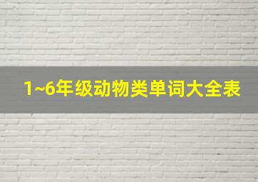 1~6年级动物类单词大全表