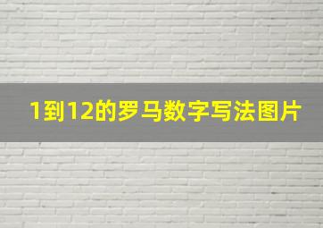 1到12的罗马数字写法图片