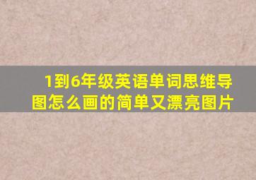 1到6年级英语单词思维导图怎么画的简单又漂亮图片