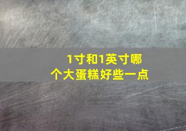 1寸和1英寸哪个大蛋糕好些一点