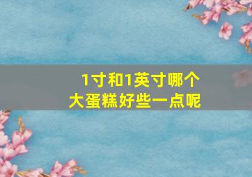 1寸和1英寸哪个大蛋糕好些一点呢