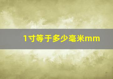 1寸等于多少毫米mm