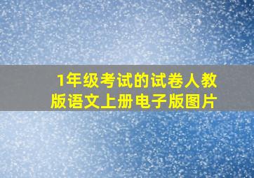 1年级考试的试卷人教版语文上册电子版图片