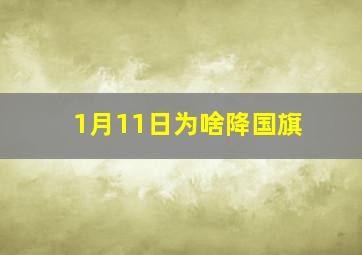 1月11日为啥降国旗