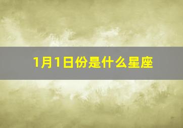 1月1日份是什么星座