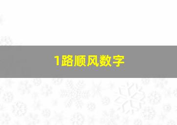 1路顺风数字