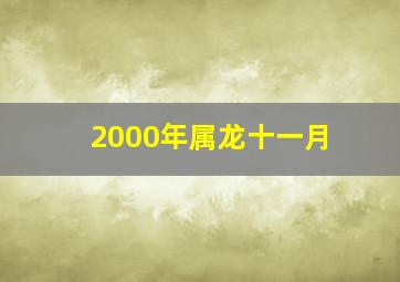 2000年属龙十一月