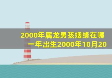 2000年属龙男孩姻缘在哪一年出生2000年10月20