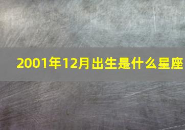 2001年12月出生是什么星座