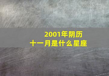 2001年阴历十一月是什么星座