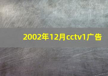 2002年12月cctv1广告