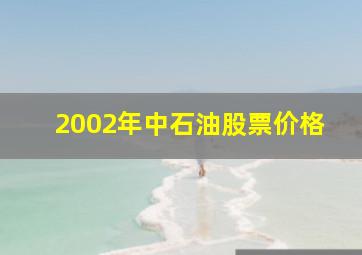 2002年中石油股票价格