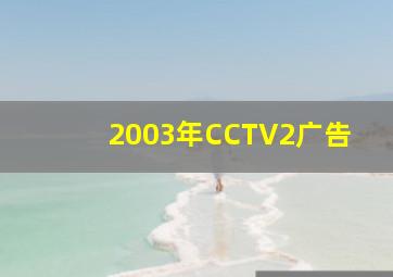 2003年CCTV2广告