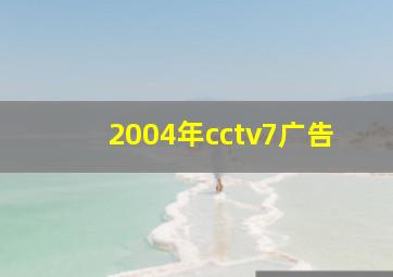 2004年cctv7广告