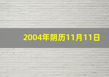 2004年阴历11月11日