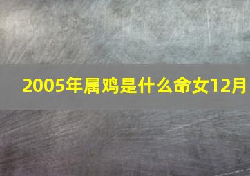 2005年属鸡是什么命女12月