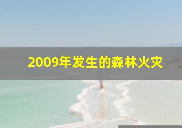 2009年发生的森林火灾