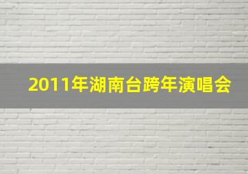 2011年湖南台跨年演唱会