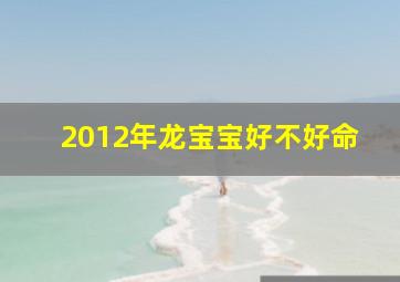 2012年龙宝宝好不好命