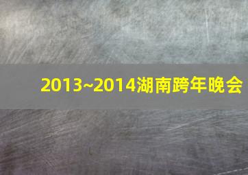 2013~2014湖南跨年晚会