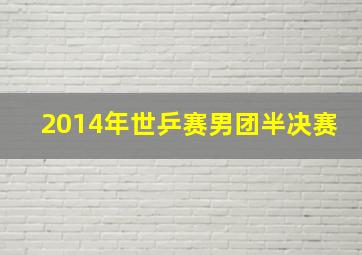 2014年世乒赛男团半决赛