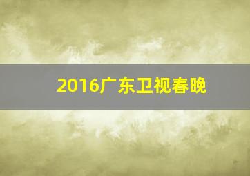 2016广东卫视春晚