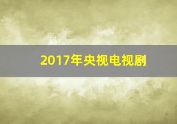 2017年央视电视剧