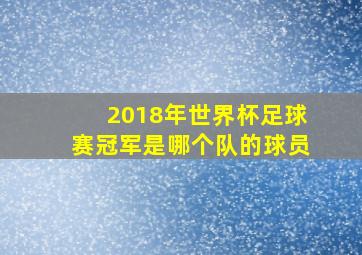 2018年世界杯足球赛冠军是哪个队的球员