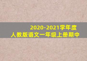 2020-2021学年度人教版语文一年级上册期中