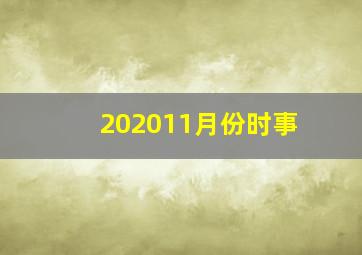 202011月份时事