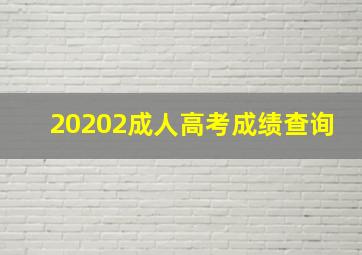 20202成人高考成绩查询