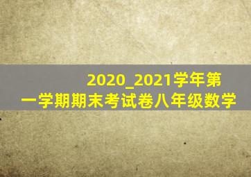 2020_2021学年第一学期期末考试卷八年级数学