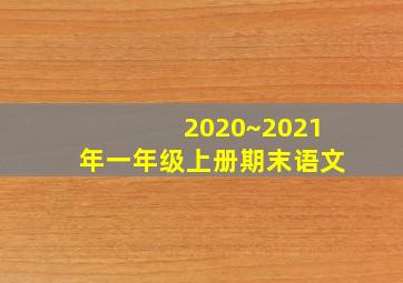 2020~2021年一年级上册期末语文