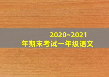 2020~2021年期末考试一年级语文