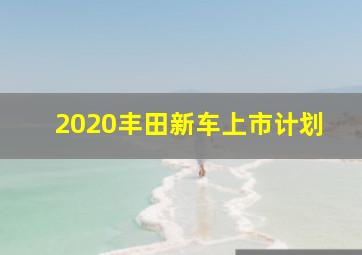 2020丰田新车上市计划