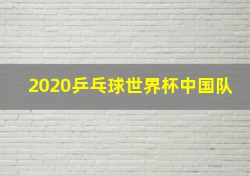 2020乒乓球世界杯中国队