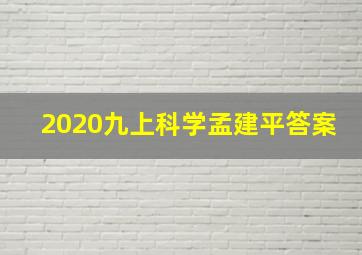 2020九上科学孟建平答案