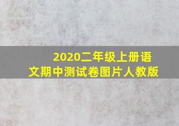 2020二年级上册语文期中测试卷图片人教版