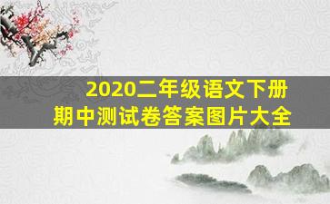 2020二年级语文下册期中测试卷答案图片大全